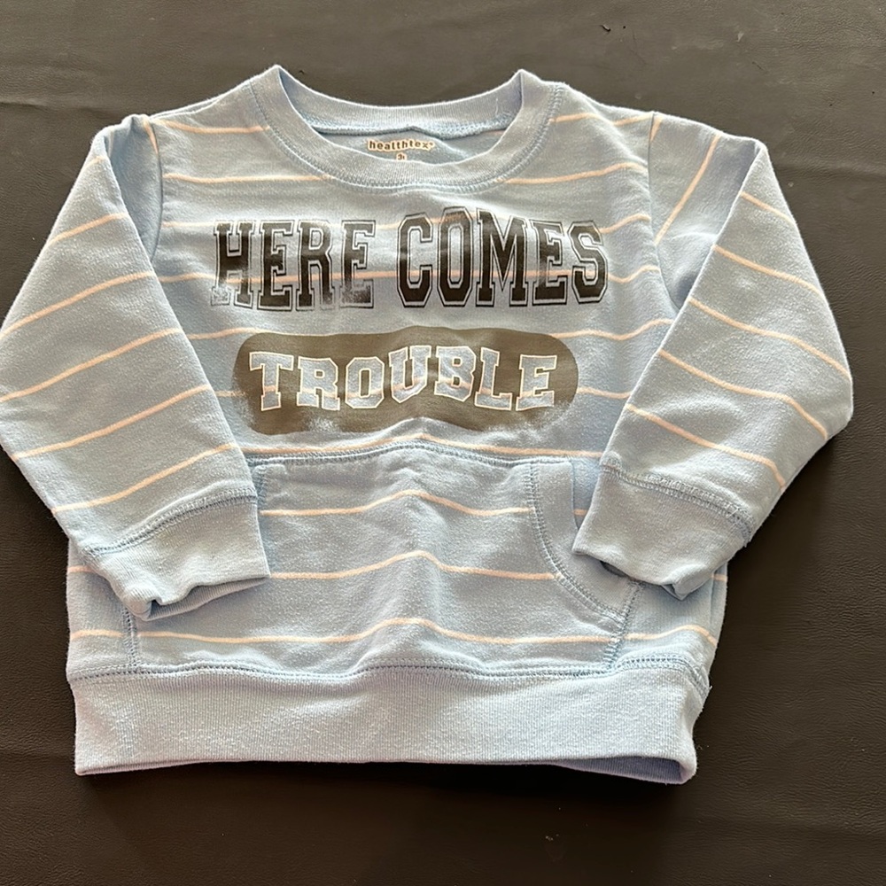Healthtex Light Blue Striped Kids Sweatshirt